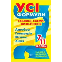 Усі формули, таблиці, схеми, визначення . 7-11 класи